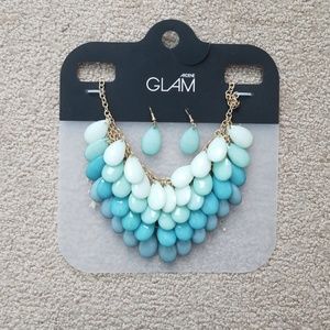 Chunky Necklace and Drop Earring Statement Set